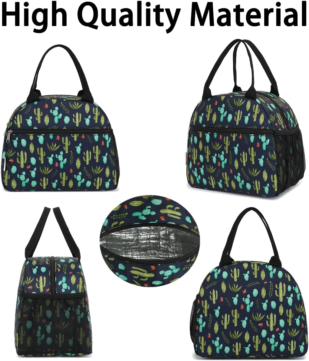 GYEUKHAM Lunch Bag Women, Lunch Box for Adult Men Kids Girls, Small Cute Lunchbox Tote Large Capacity Insulated Lunch Container Cooler for Work School Picnic Travel, Black White Stripes