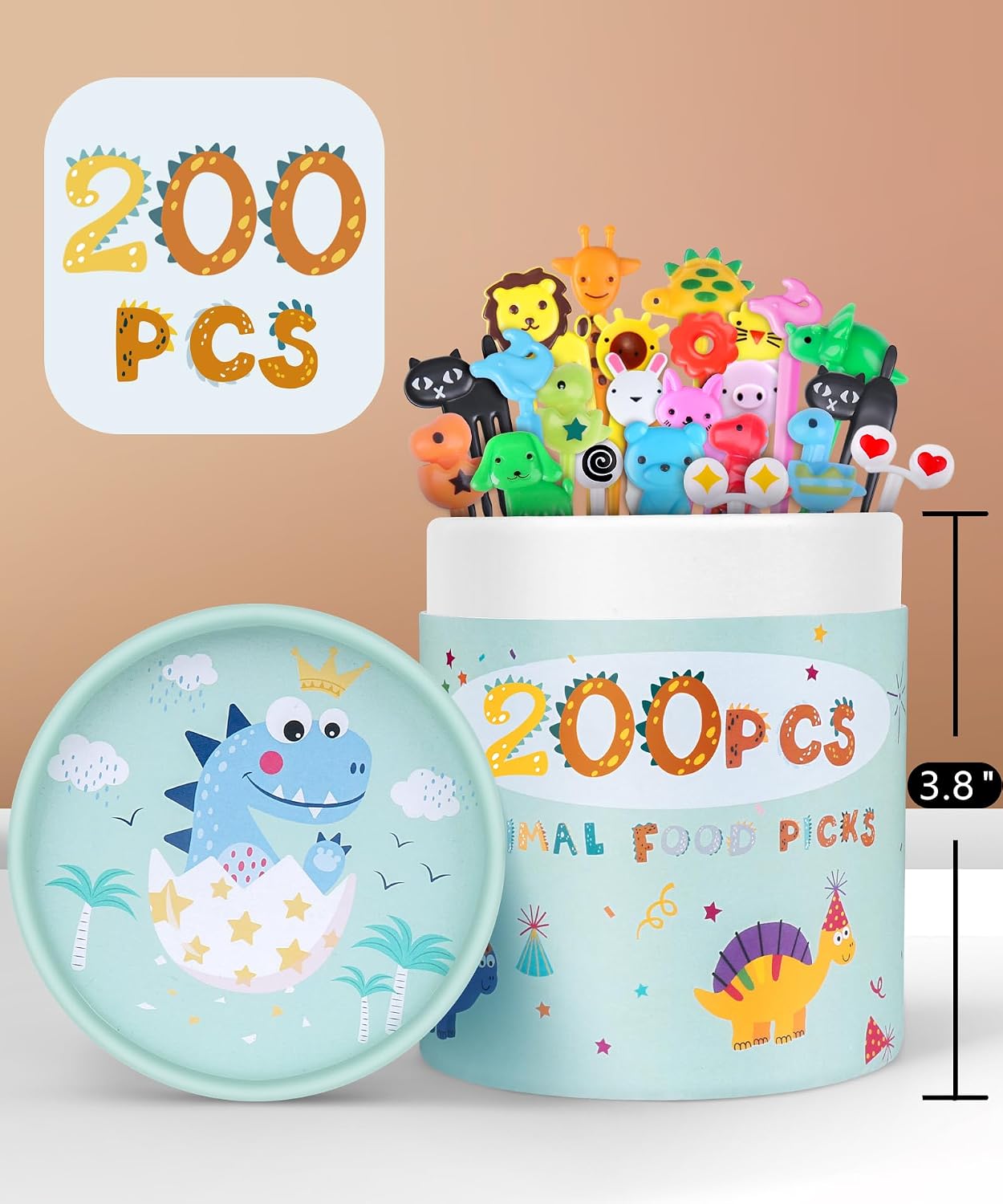 160PCS Food Picks for Kids with Storage Box, Kids Lunch Accessories for Bento Box, Animal Kids Food Picks for Picky Eater, Cute Toothpicks for Food Fruit, Fun Toddler Food Picks - BPA Free