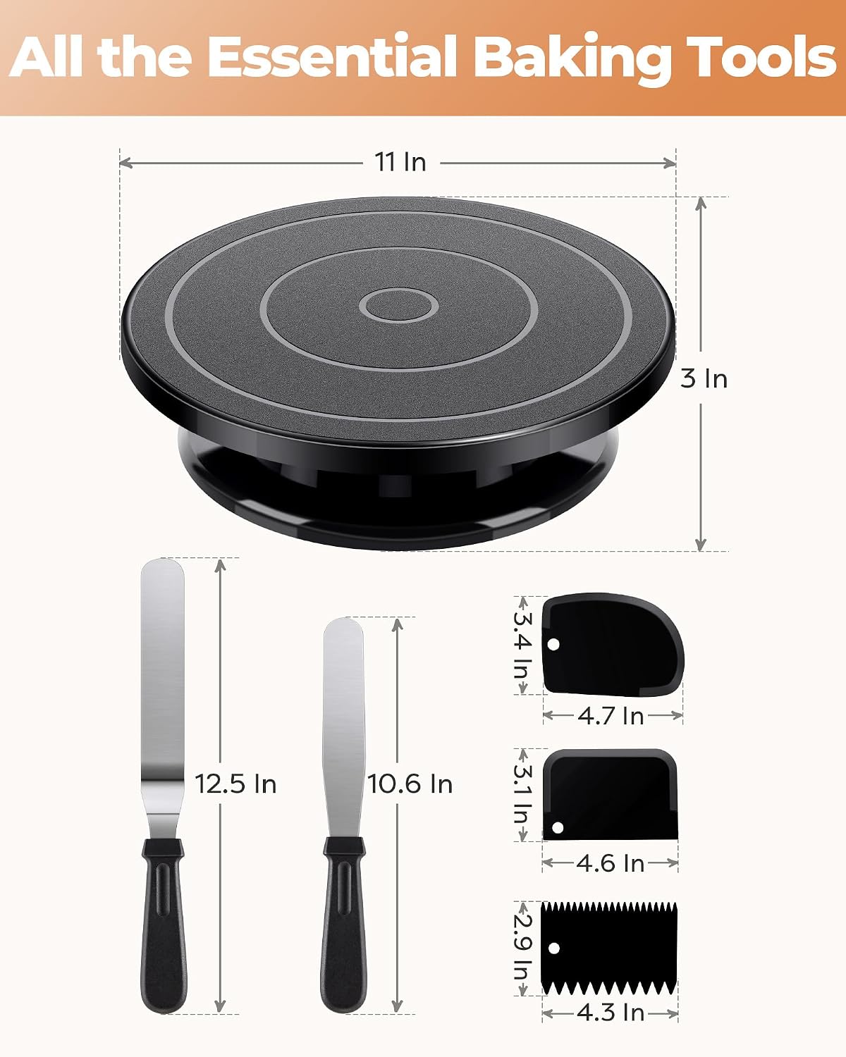 Kootek Cake Decorating Kit with Turntable Baking Supplies for Beginner Pros