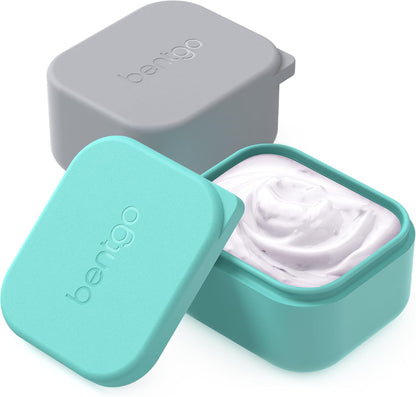 Bentgo Sidekicks 2-Pack Silicone Container Set - Dipping Sauce Cups for Condiments & Small Snacks, Reusable, Durable, & Leak-Proof Liquid Storage, Salad Dressing Container - 2.6 oz (Lavender & Pink)