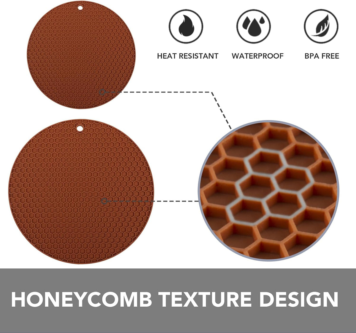 Joyhalo 4 Pack Trivets for Hot Dishes