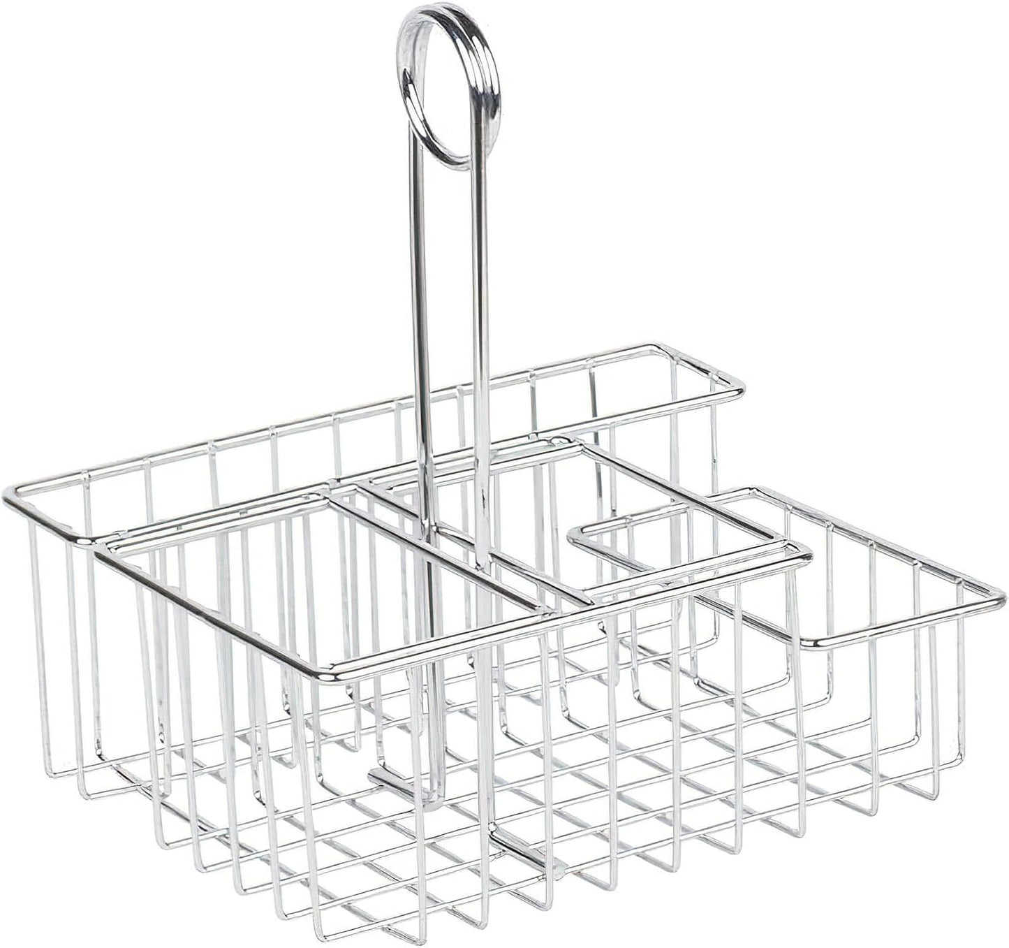 GET Modern Chrome Metal Four Compartment Condiment Caddy Table Caddies Collection