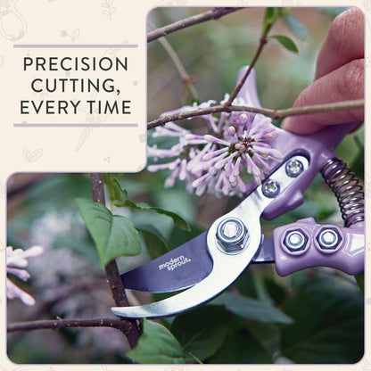 Modern Sprout Bypass Hand Pruners - Scissors - Gardening Tools - Sage