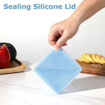 Silicone Freezer Molds for Soup Cube - 2-Cup Freezer Storage Container Tray with Lid,4 Pack Stackable Ice Cube Trays for Portion Control,Food Storage Meal Prep,Oven & Dishwasher Safe