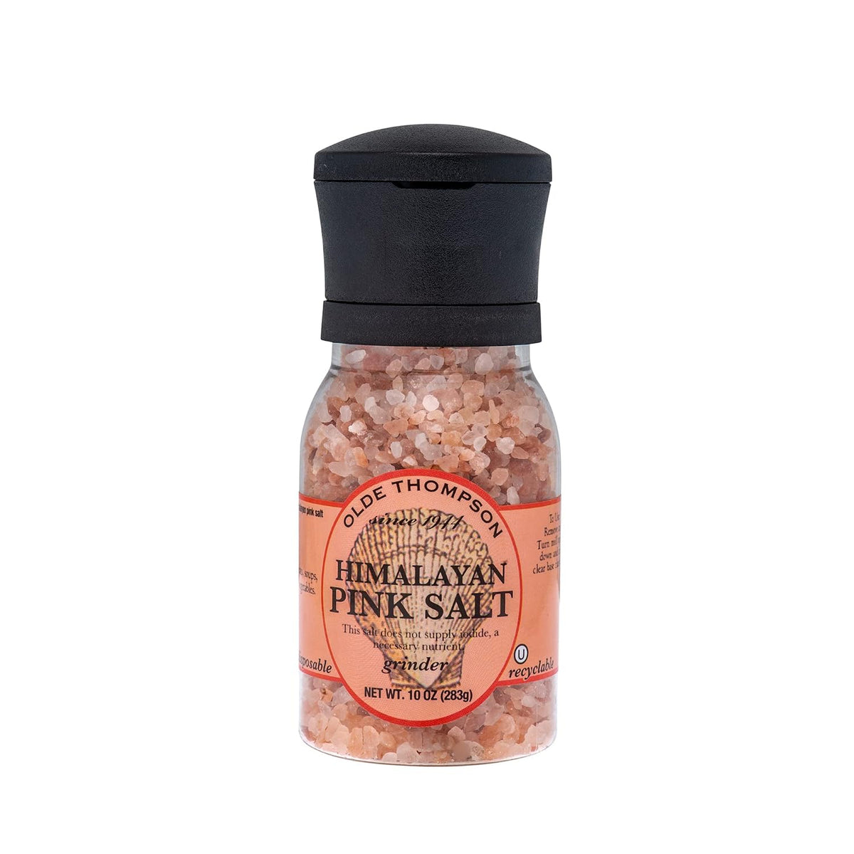 Olde Thompson Himalayan Pink Salt Grinder, 10 Ounce