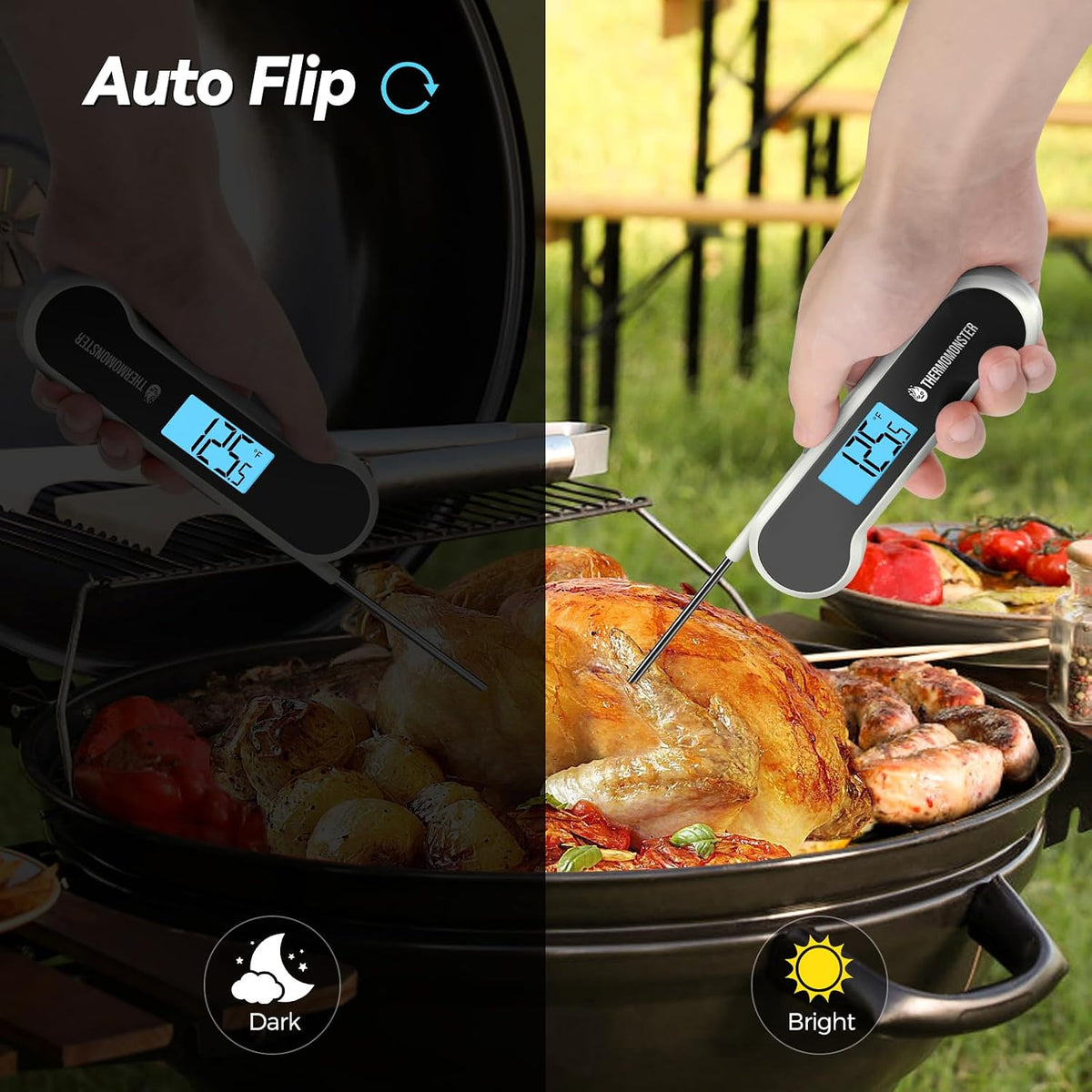 0.5 Sec Instant Read Meat Thermometer Digital for Cooking, Red