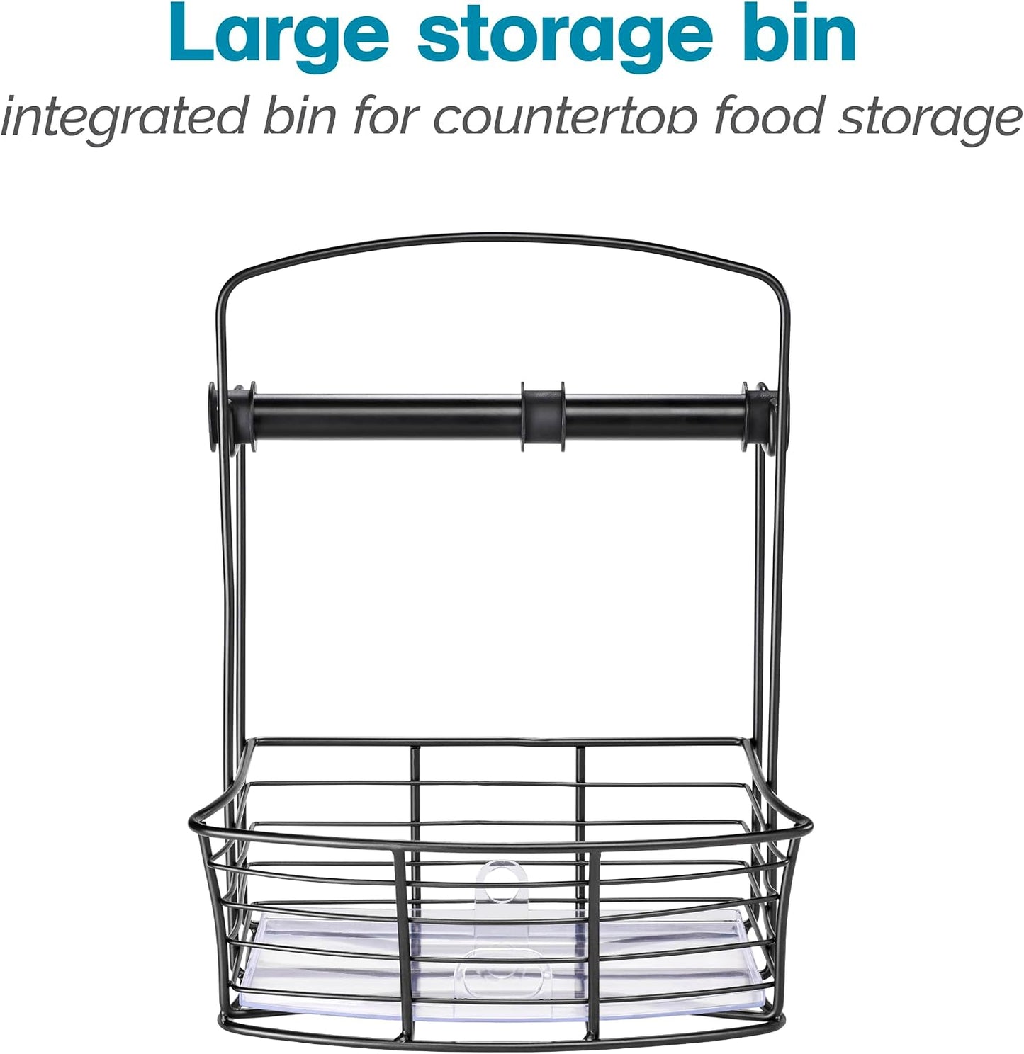Polder Countertop Storage Bin with Shelf