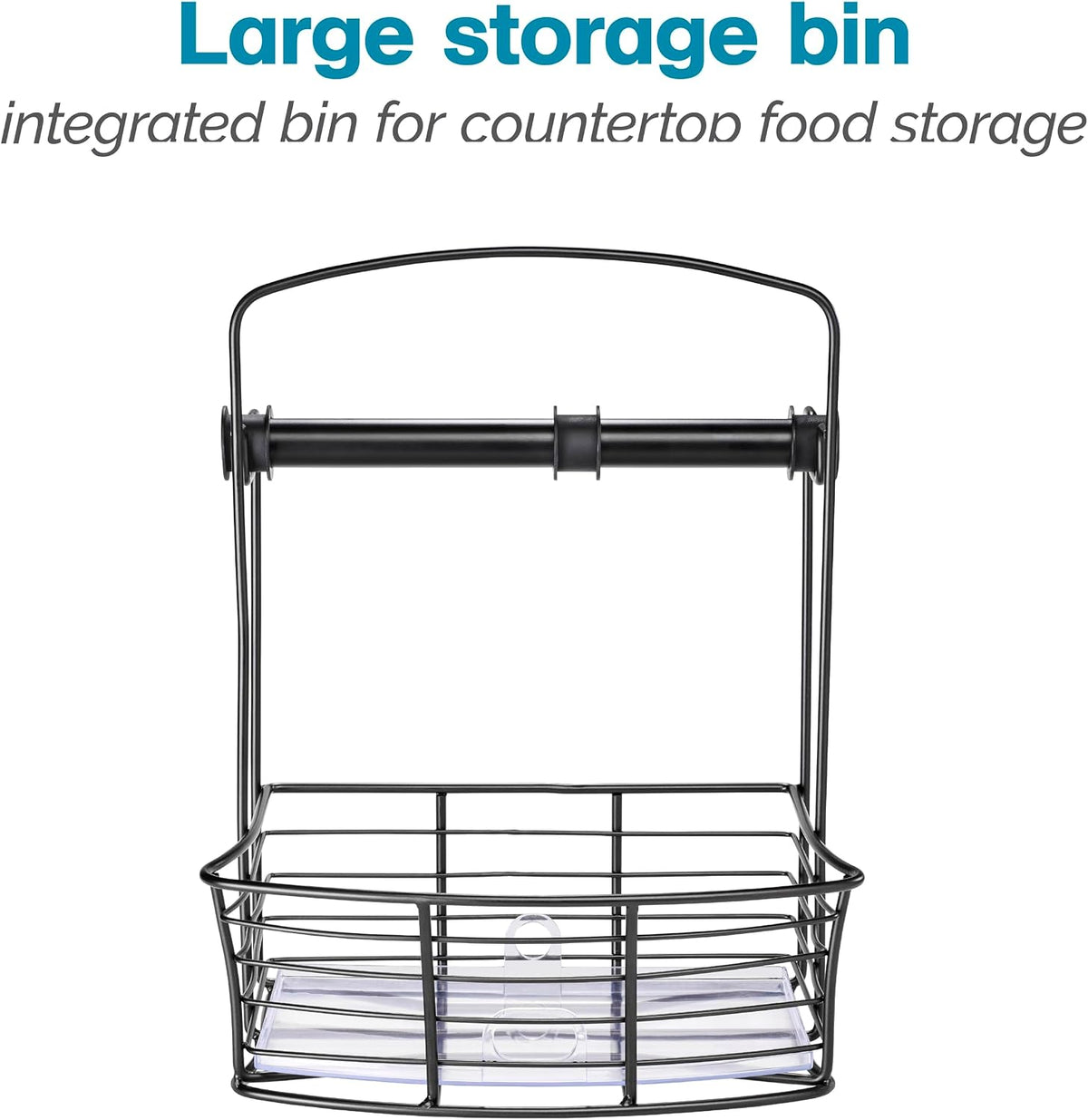 Polder Countertop Storage Bin with Shelf