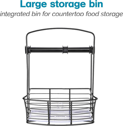 Polder Countertop Storage Bin with Shelf