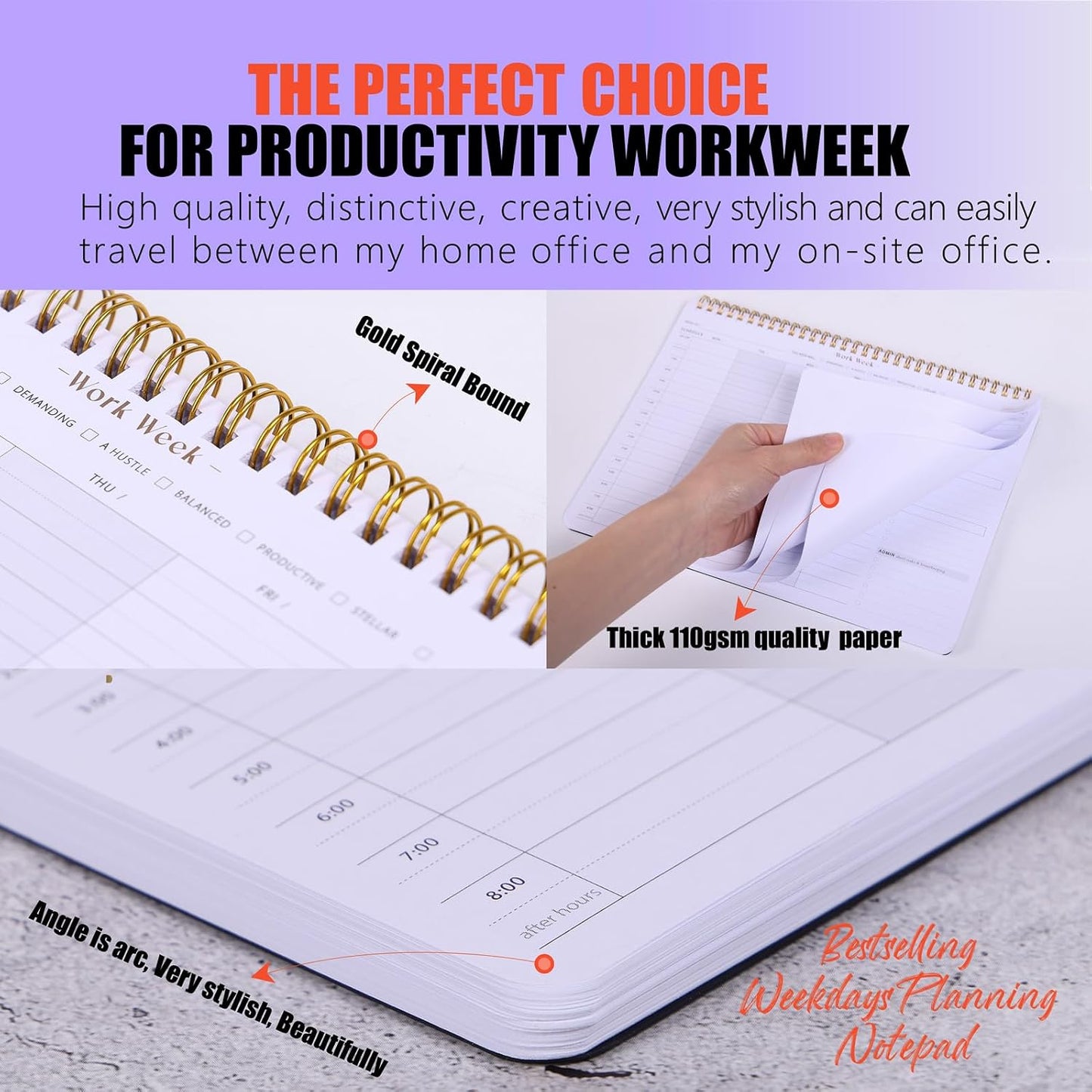 Weekly Meal Planner with Recipes and Grocery List Magnetic Notepad For Fridge - 8.5x11'' Menu Planning Pad With 54 Sheets Tear Off Shopping List For Family Dinner Menu and Meal Prep Planning