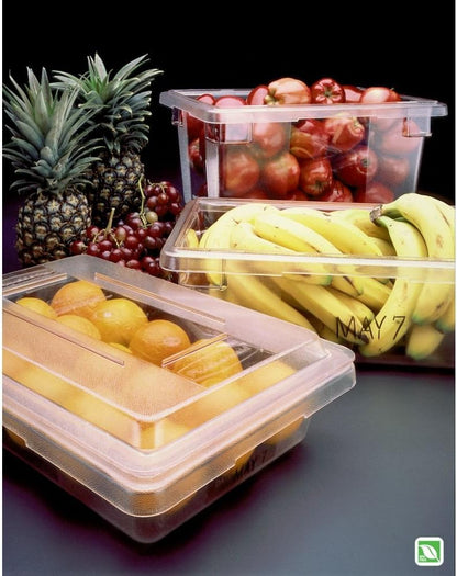 Rubbermaid Commercial Products Polycarbonate Food Storage Box/Tote, 2 Gallon, Clear, for Restaurant/Kitchen/Cafeteria