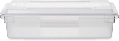 Rubbermaid Commercial Products Polycarbonate Food Storage Box/Tote, 2 Gallon, Clear, for Restaurant/Kitchen/Cafeteria