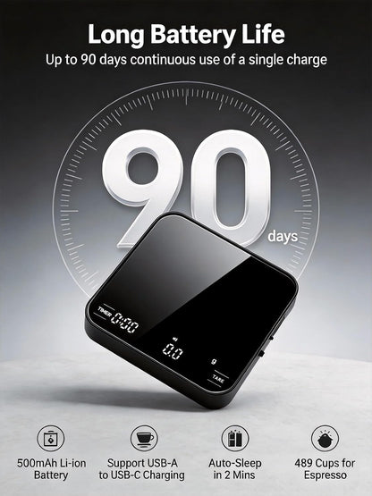Lamido M2 Mini Coffee Scale Digital with Auto Timer, Tempered Glass