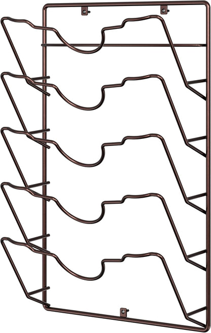 Simple Houseware Wall Door Mounted Pot Lid Rack Organizer, Chrome Finish