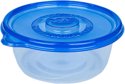 Glad GladWare Tall Entree Food Storage Containers with Lids, Large Square BPA Free Plastic for Meal Prep and Lunches, Lock Tight Seal, Microwave and Dishwasher Safe, 42 Oz, 3 Count