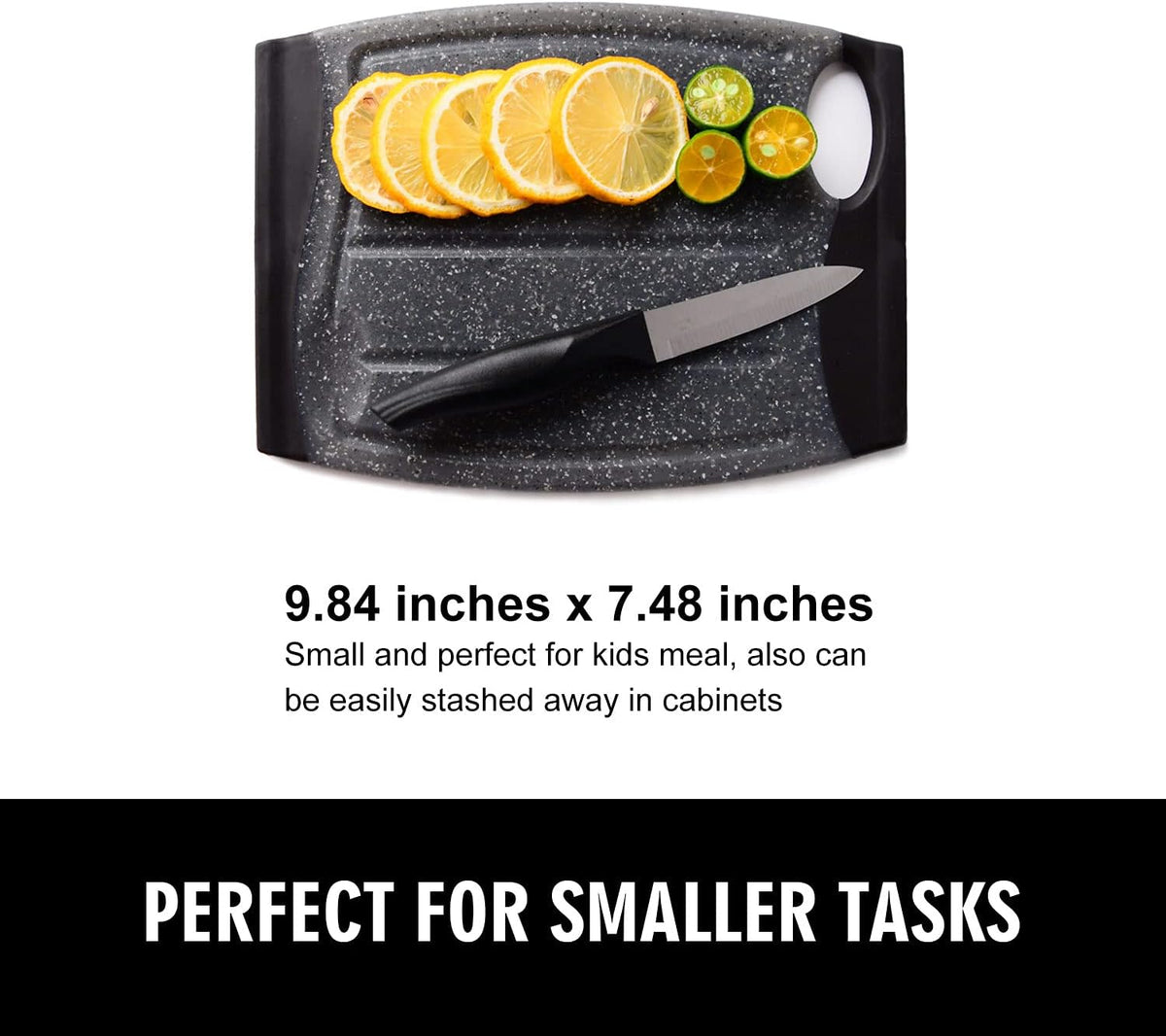 7.48" Small Plastic Cutting Board for Small Kitchen Task (Grey)
