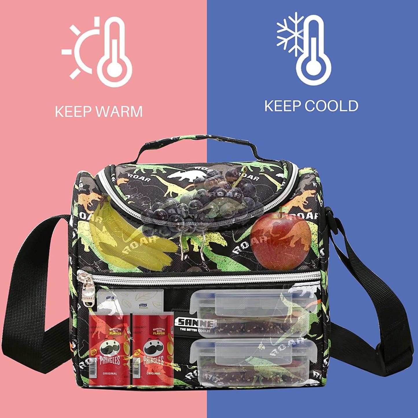 Lunch Bag for Kids Coole Lunch Box Tote for Women Girls Boys Children Student Insulated Bento Bag for School Work Picnic Outdoor Activities
