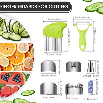 10pcs Finger Protector for Cutting Stainless Steel Crinkle Cutter
