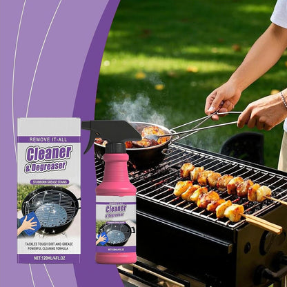 Fast-Acting Heavy-Duty Grill Degreaser Spray, 120 ML BBQ Heavy Duty Degreaser Grill Cleaner Spray, Grills Cleaner Spray For Outdoor Grills (2pcs)