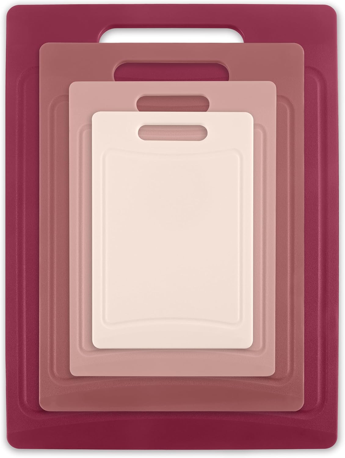 COOK WITH COLOR Non-Slip Cutting Board Set – Kitchen Essentials with Easy Grip Handle for Meat, Veggies, and Fruits, 3 Cutting Boards, Speckled White