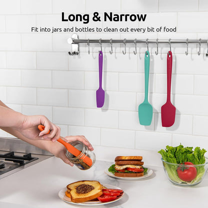 U-Taste Silicone Spatula Set with 600 Degrees Fahrenheit Heat Resistant (Black)