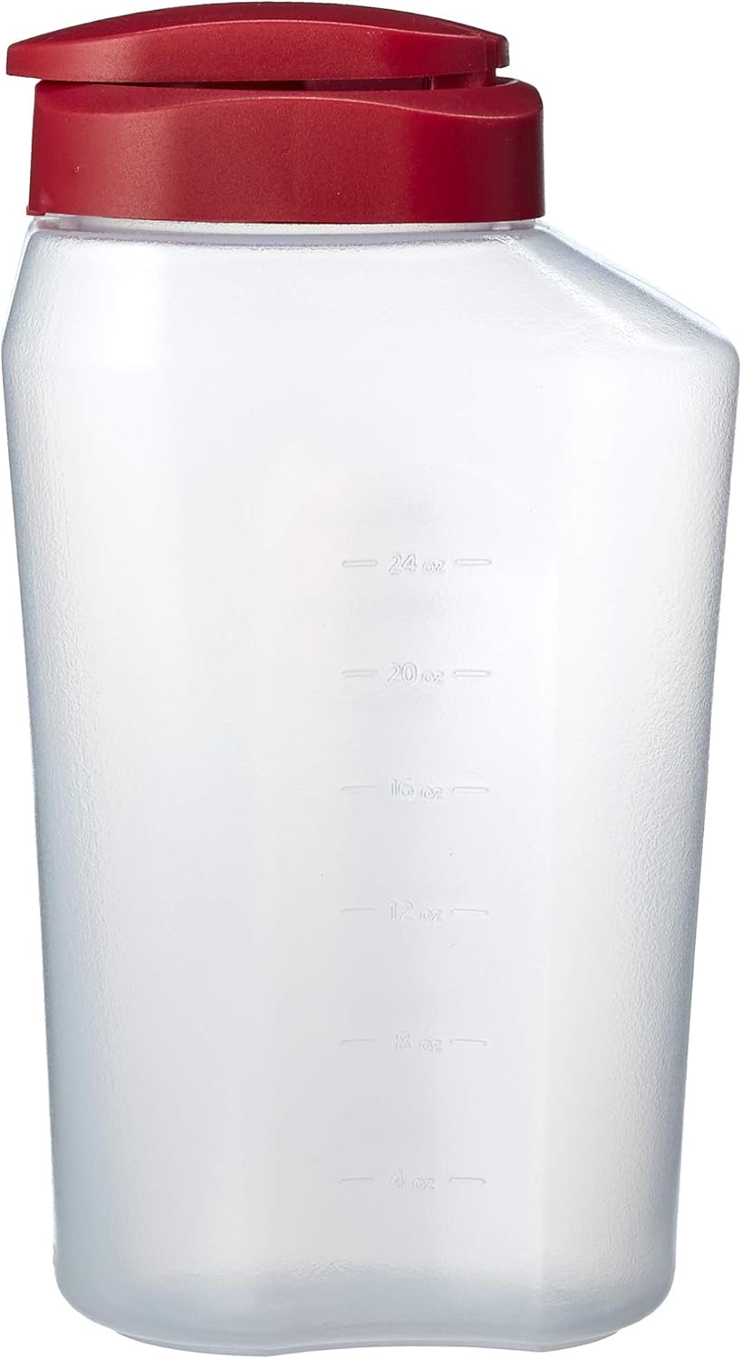 GoodCook 1 Quart Bottle with Snap Lock Easy-Pour Lid, BPA Free, Clear