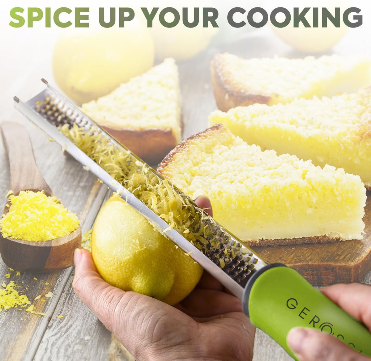 Stainless Steel Lemon Zester with Handle, Citrus Zester Grater for Cheese