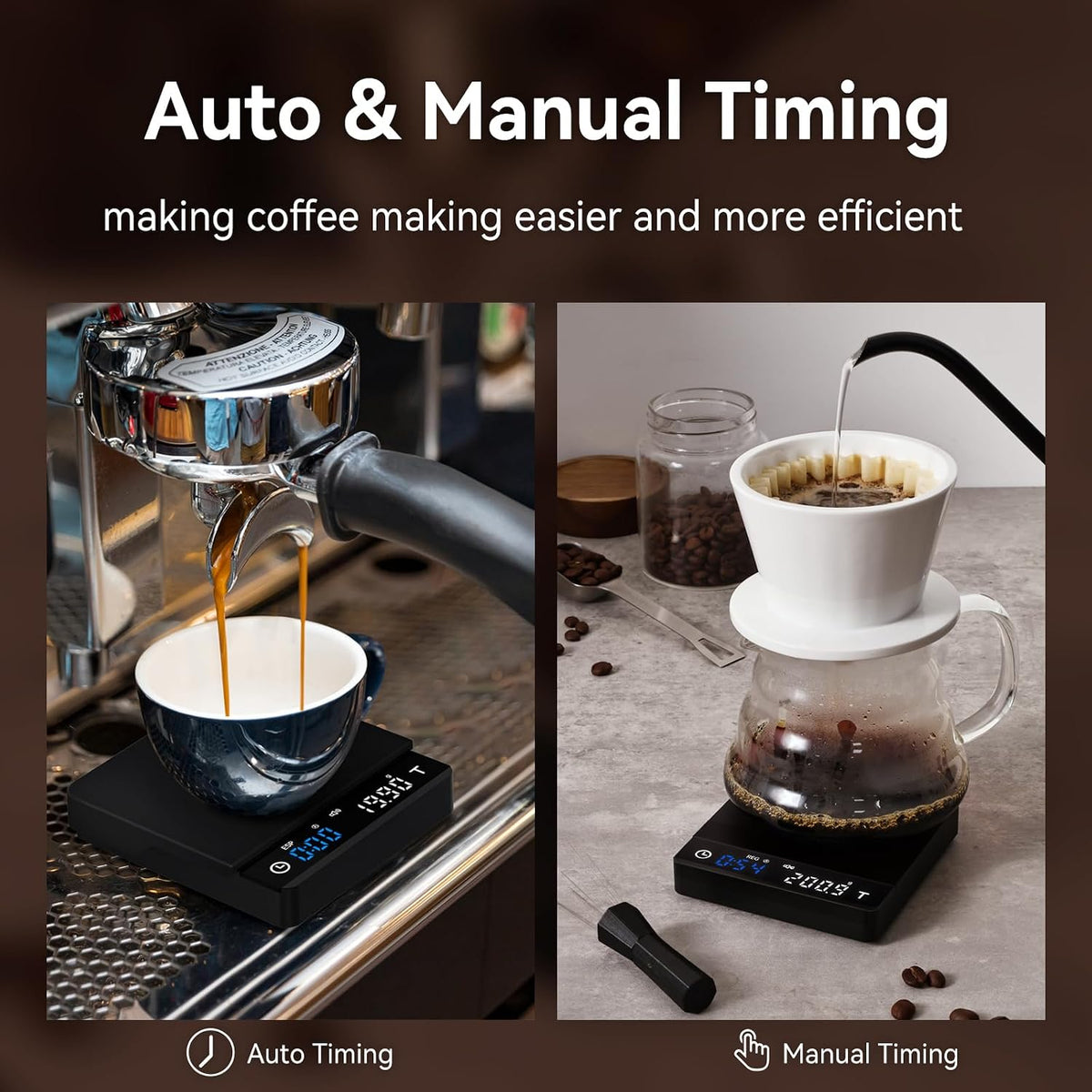 Espresso Coffee Scale with Timer 0.1g Precision Shot Scale
