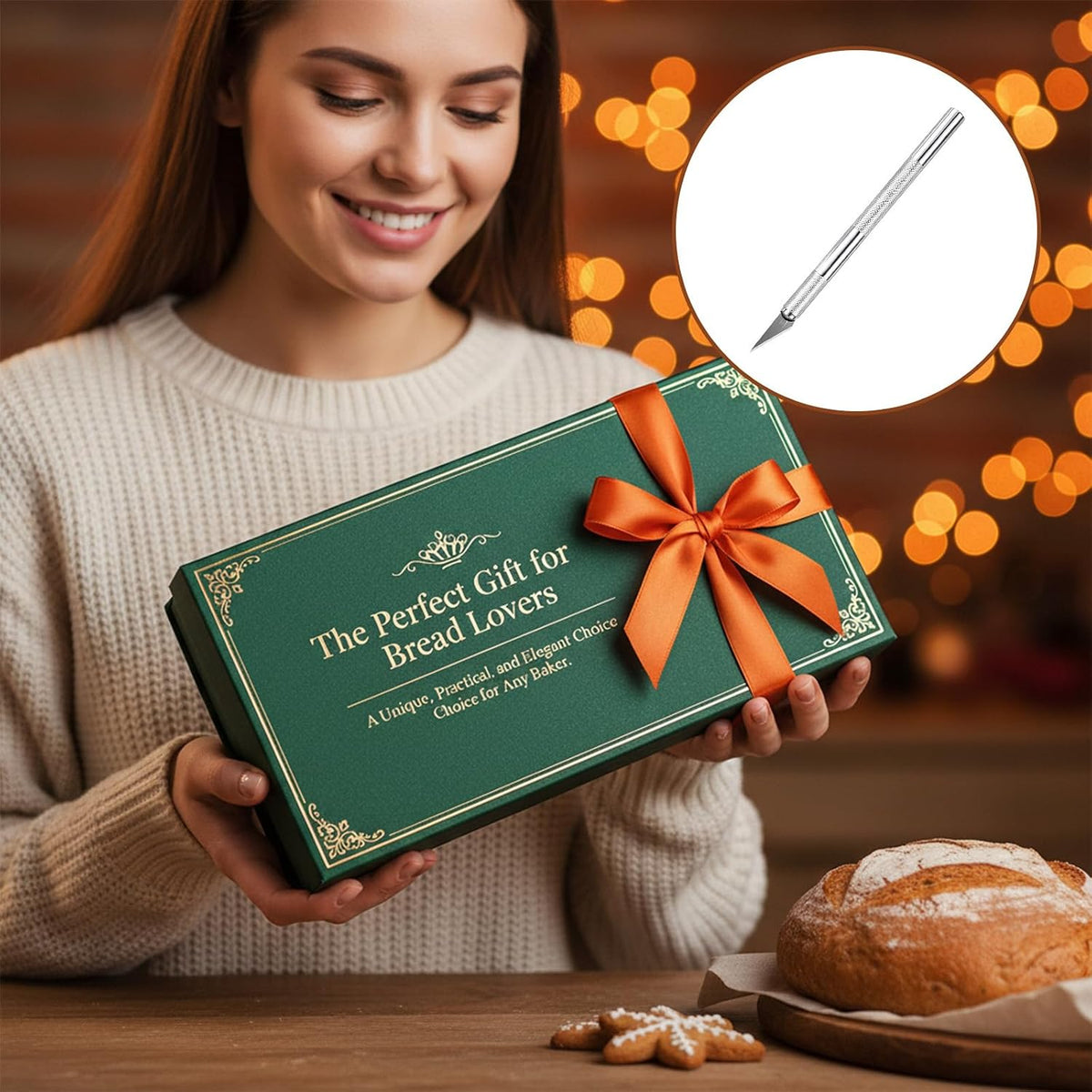 Premium Bread Lame Kit, Professional Sourdough Scoring Tool with 21 Replaceable Blades, 2 Finger Sleeves, Safety Cover Stainless Steel Dough Scoring Knife for Home Baking, Handmade Bread Making