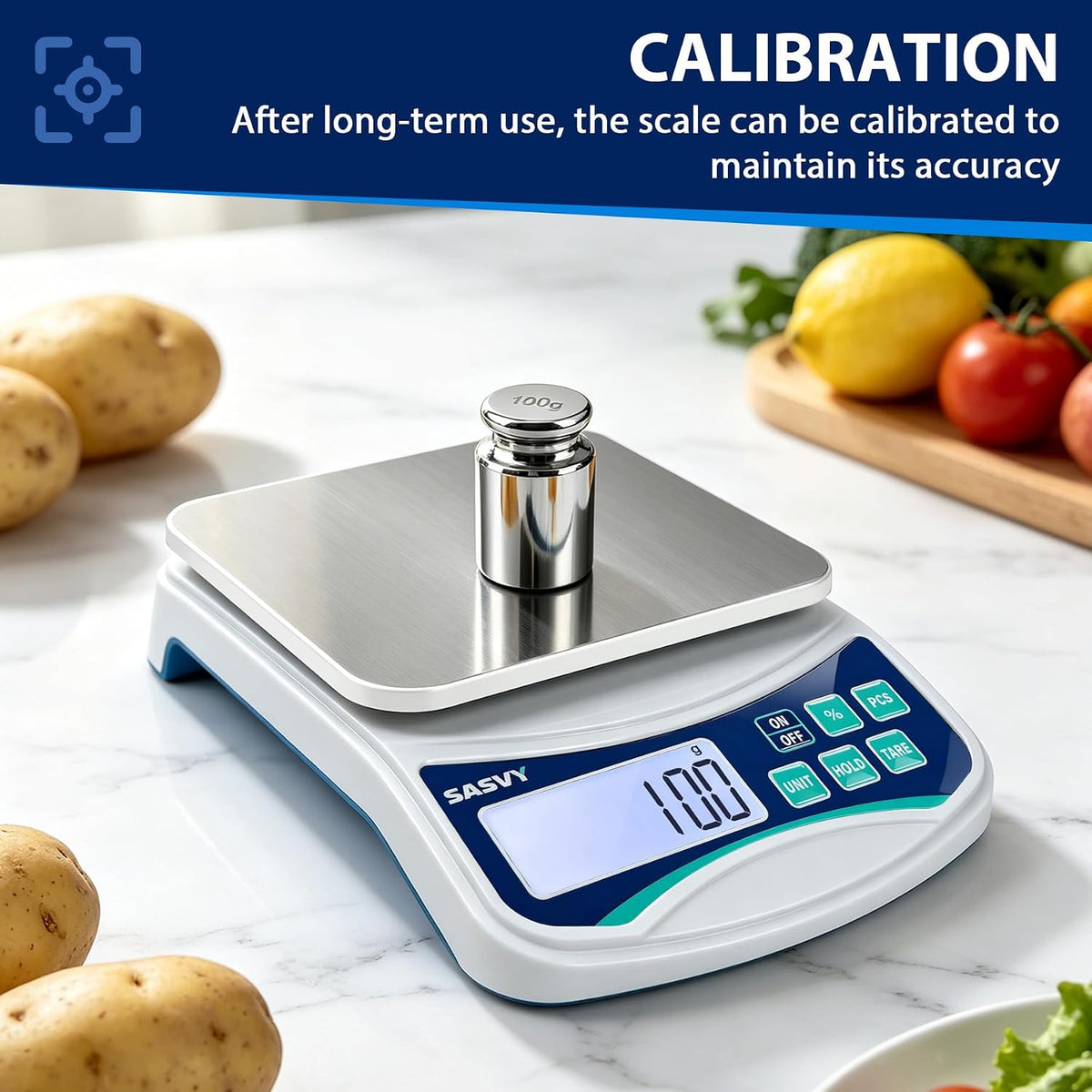 Large Kitchen Scale 0.1g High Precision, 11lb/5kg Lab Baking Scale