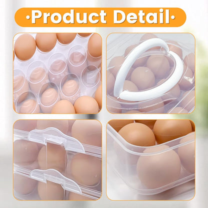 3 Layer Deviled Egg Containers with Lid,Portable Deviled Egg with Handle,Egg Carrier Holder Tray with 72 Holes for Thanksgiving Day,Party Favor Home Kitchen Refrigerator Supplies