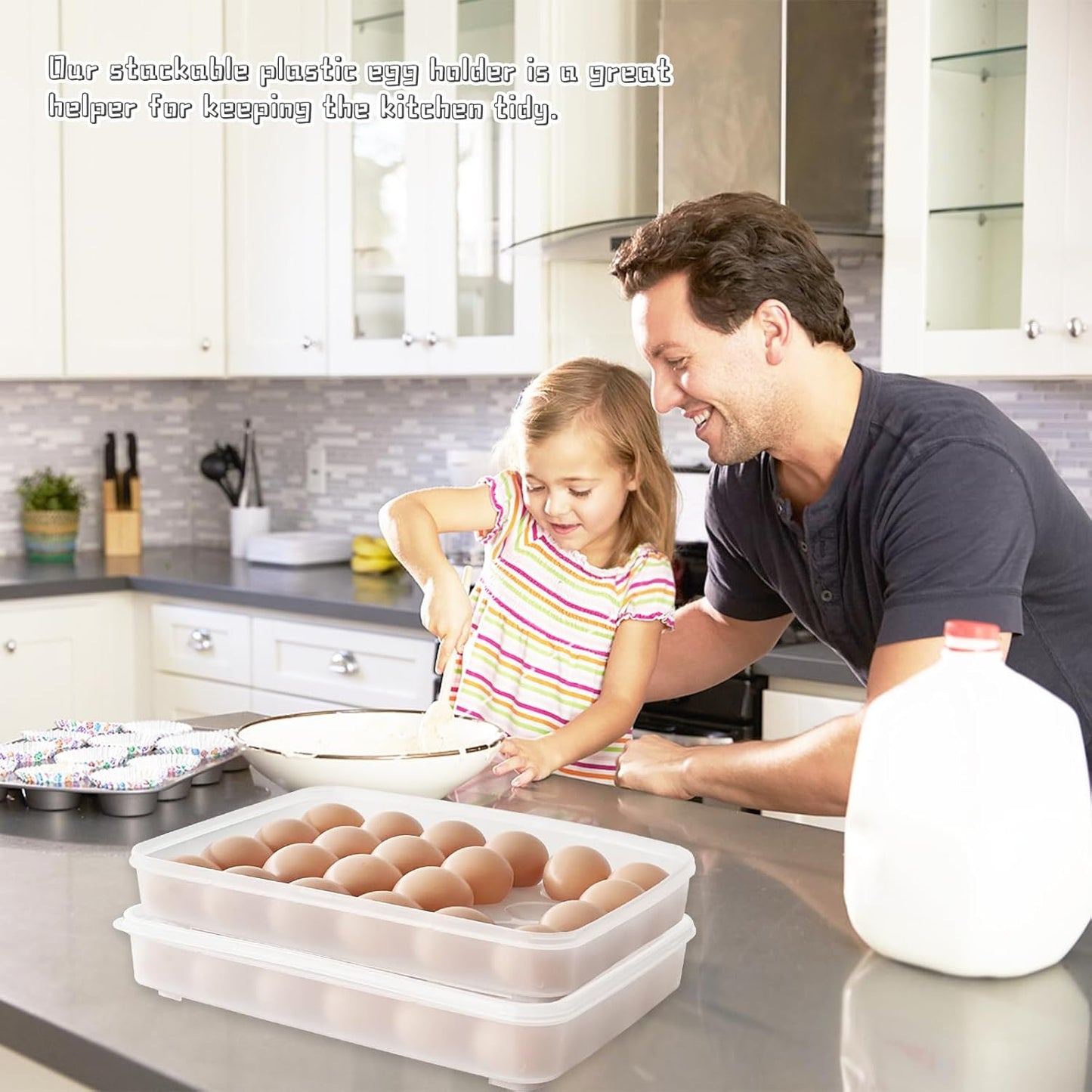 Egg Holder for 72 Eggs,3-Layer Plastic Egg Container,Deviled Egg Tray with Handle Lid,Devil Egg Holder for Refrigerator,Kitchen,Easter Party,Keep Fresh