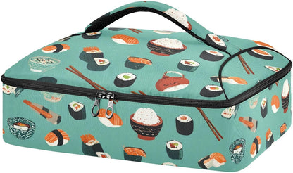 Casserole Carriers for Hot or Cold Food Reusable Casserole Dish Carrier Insulated Thermal Large Capacity Durable Perfect for Party Camping Family Gatherings Yellow Fish - Colors A