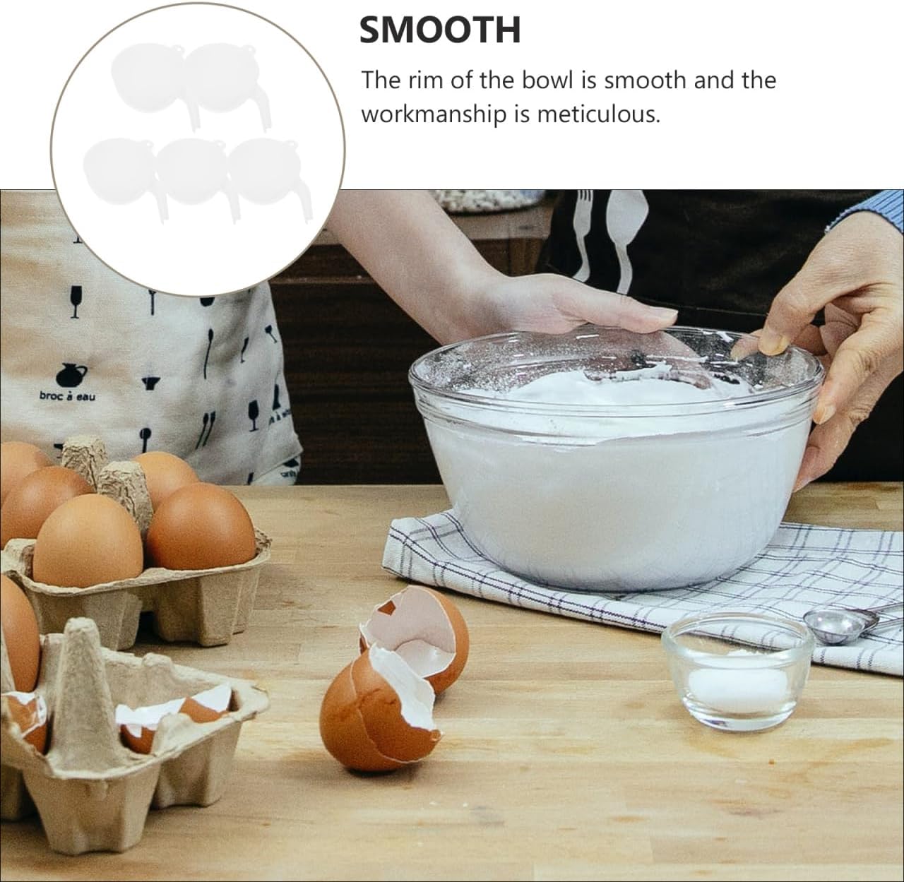 VOSAREA 5 Sets Plastic Mixing Bowls with Lids and Handles Multi Purpose Stackable Stirring Bowls for Home Restaurant Bakery Use