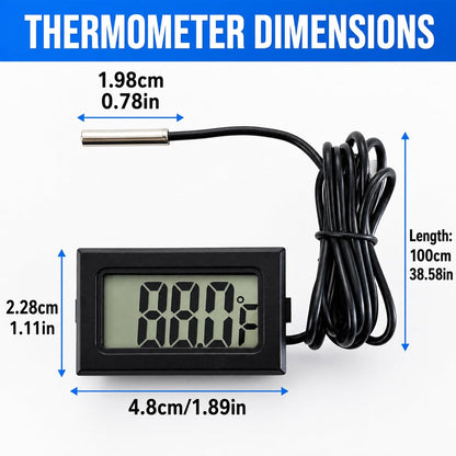 5-Pack Digital LCD Refrigerator Thermometer, Fahrenheit