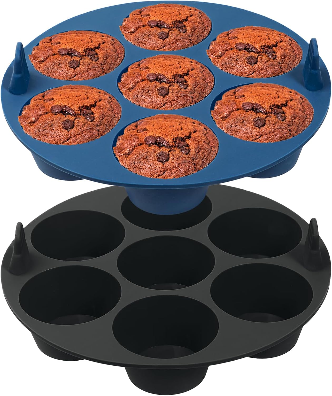 Webake Silicone Air Fryer Muffin Pan for Baking Egg Bites Silicone Mold, Nonstick 1.8 Inch Mini Muffin Tin BPA Free Set of 2