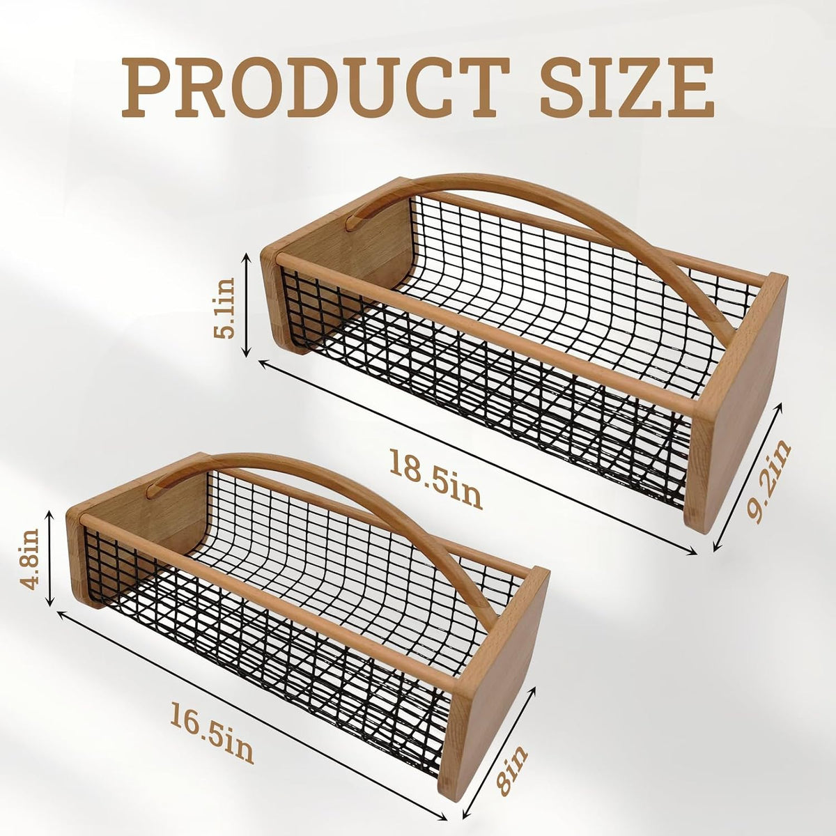 Garden Hod Harvest Basket, Durable Wooden Gardening, Supply Suitable For Kitchen, Picnic And Outdoor Picking
