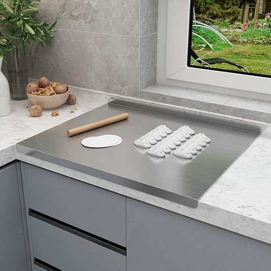 Worktop Cutting Board, Heavy Extra Large Stainless Steel Cutting Mats Chopping Baking Pastry Boards, Large Cutting Board Suitable for Meat, Fruits, Vegetables, Bread, And Bakin(40*50cm/15.7*19.7in)