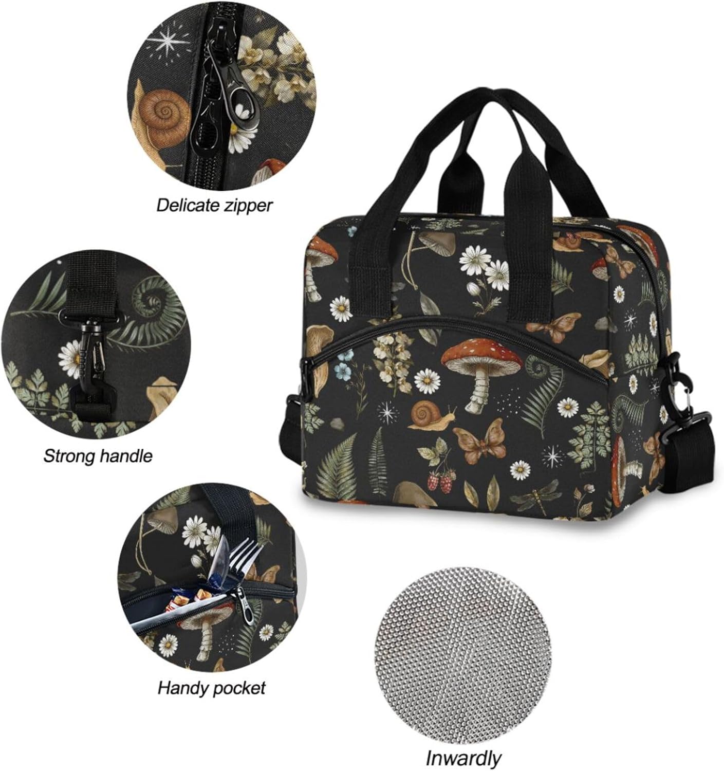 Colorful Leopard Insulated Lunch Bag Rainbow Animals Skin Print Reusable Cooler Lunch Tote Box with Shoulder Strap for Work Picnic School Beach