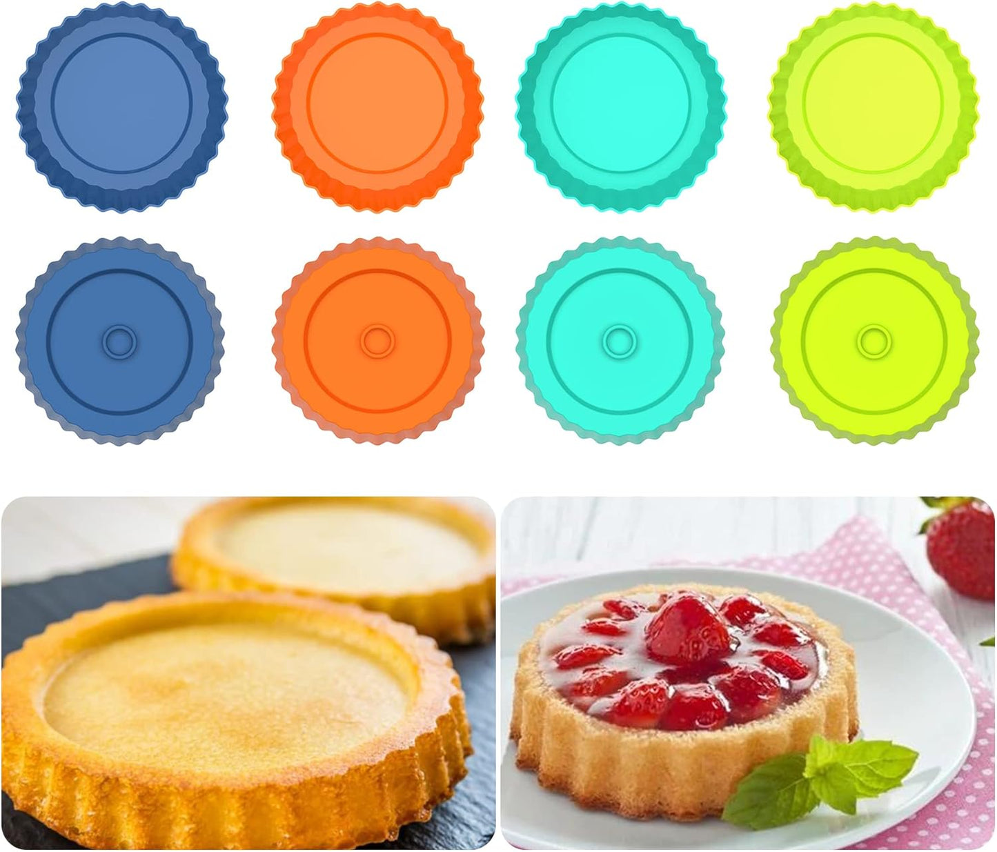Webake 3PCS Silicone Air Fryer Muffin Pan for Baking 4 Cavity Air Fryer Egg Bites Silicone Mold, Nonstick BPA Free Muffin Tins