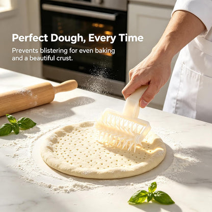 Pizza Dough Docker, Plastic Pastry Roller with Spikes, Docking Tool for Home and Kitchen
