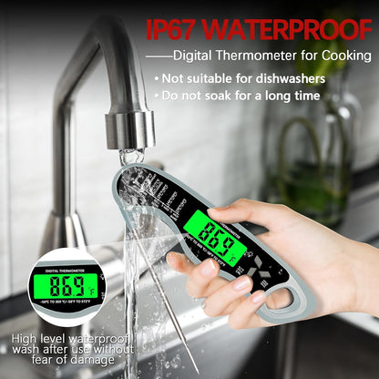Cooking Thermometer，IP67 Waterproof Meat Thermometer Digital