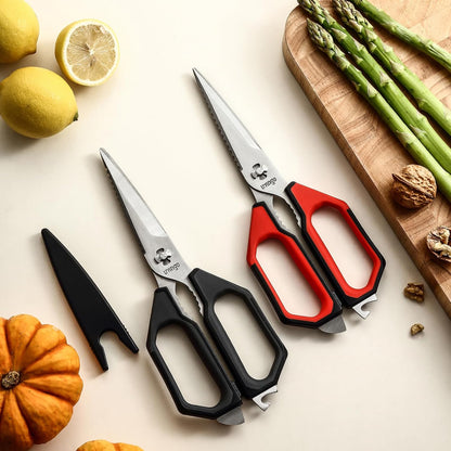LIVINGO Kitchen Scissors 9.25" All Purpose Poultry Shears 2 Pack