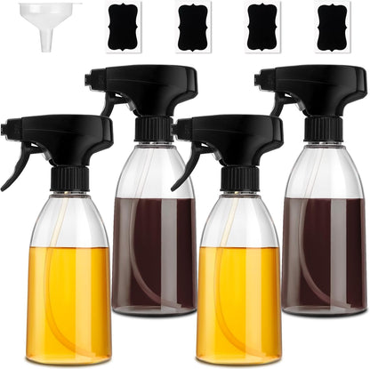 gmisun Oil Sprayer for Cooking, Olive Oil Spray Bottle, 10oz Food-Grade Plastic Oil Spritzer Mister, Refillable Oil Dispenser Bottle for Salad, BBQ, Grilling, Kitchen Baking, Roasting