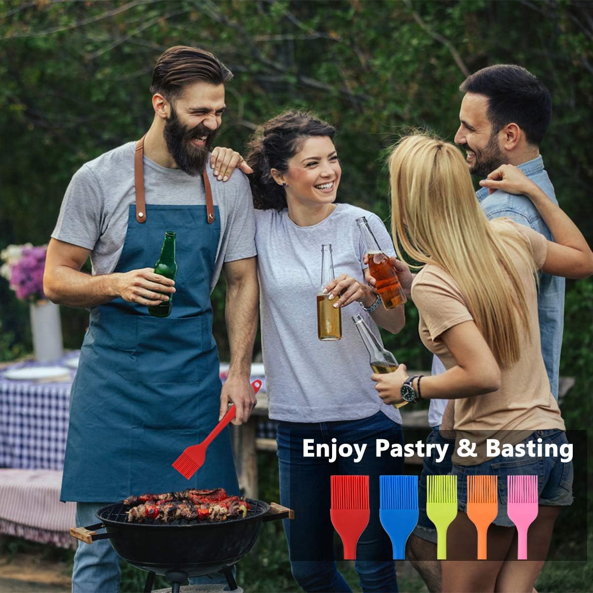 Hhyn Silicone Basting Pastry Brush Set 2 Pack