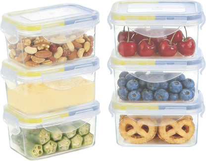 KIGI Airtight Reusable Meal Prep Containers, Leak-Proof & Stackable, 4-Sided Locking Lids, Ideal for Food Storage, Lunch & Leftovers, Microwave, Freezer & Dishwasher Safe, 39 oz, 4.8 Cup, 12 Piece Set