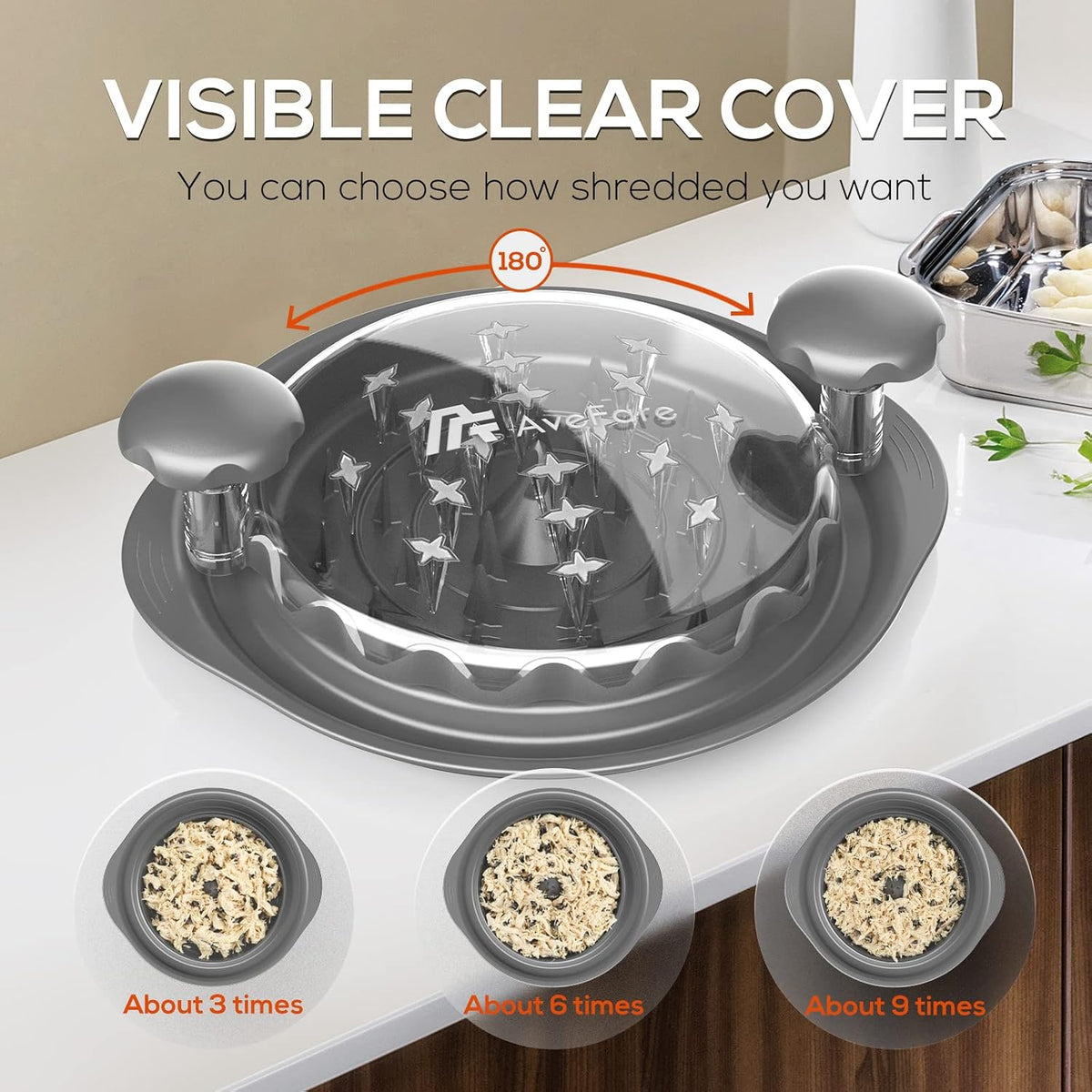 AveFare 11 Inch Large Chicken Shredder Tool Twist - Meat Shredder Twist