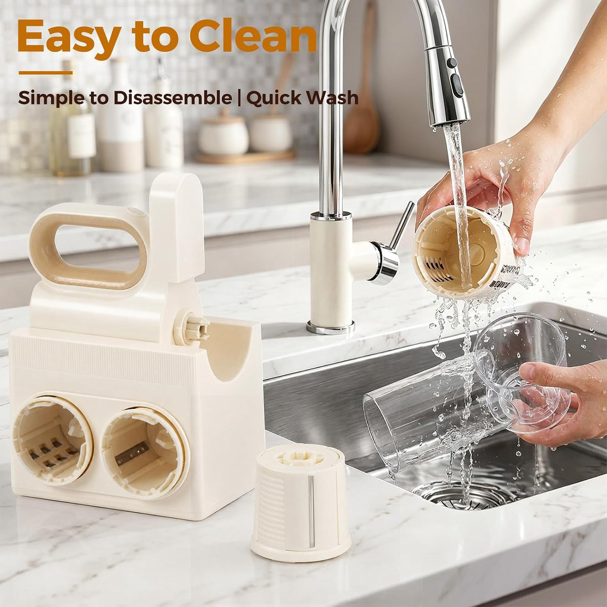Hand‑held & Desktop Electric Cheese Grater 4‑in‑1 Slicer Shredder