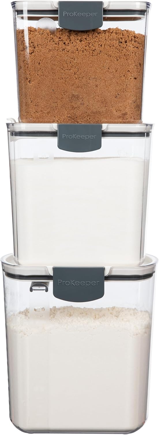 ProKeeper Flour Storage Container, 4-Quart, BPA-Free Plastic, Dishwasher Safe