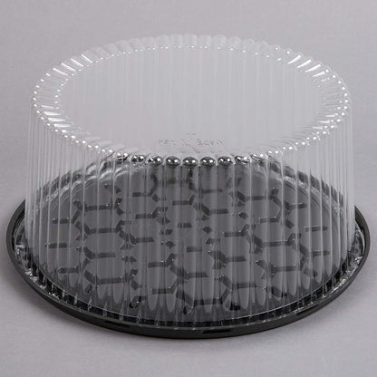 12 inch Plastic Disposable Cake Containers Carriers with Dome Lids and Cake Boards,5 Pack of Each(Large)